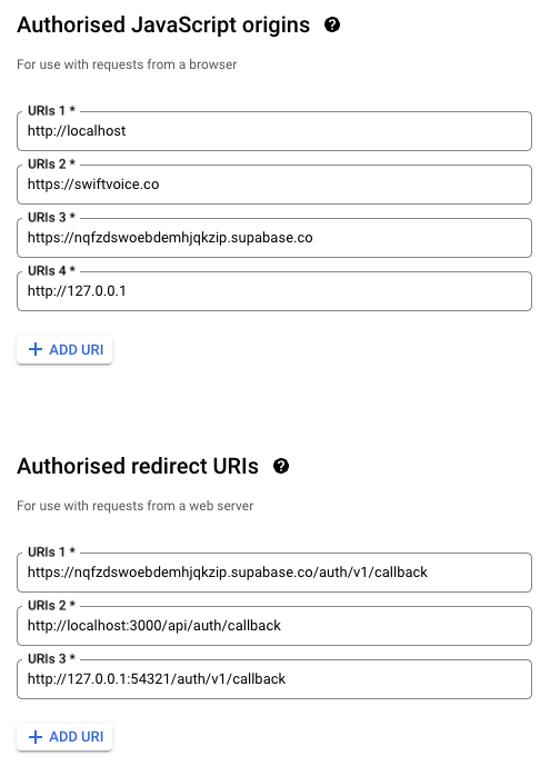 Google Login Setup